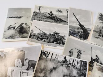 12 Stück Ansichtskarten Wehrmacht, feucht gelegen, daher haben sich grösstenteils die Rückseiten abgelöst