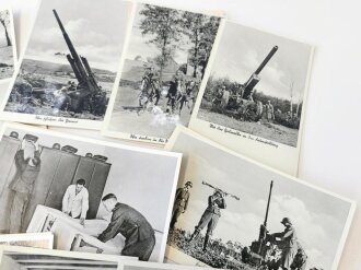 12 Stück Ansichtskarten Wehrmacht, feucht gelegen, daher haben sich grösstenteils die Rückseiten abgelöst