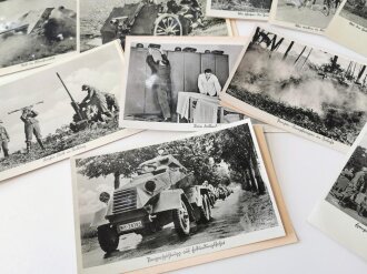 12 Stück Ansichtskarten Wehrmacht, feucht gelegen,...