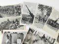 12 Stück Ansichtskarten Wehrmacht, feucht gelegen, daher haben sich grösstenteils die Rückseiten abgelöst