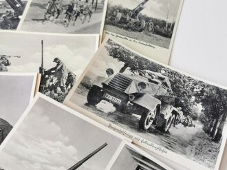 12 Stück Ansichtskarten Wehrmacht, feucht gelegen, daher haben sich grösstenteils die Rückseiten abgelöst