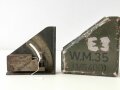 Winkelmesser 35 für Artillerie der Wehrmacht. Originallack, Behälter schließt nicht, wohl verbogen