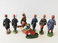 1. Weltkrieg Elastolin, 7 Figuren aus der 10cm Serie, Franzosen Darstellend