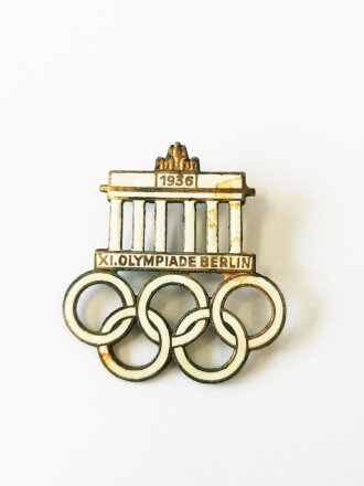 Olympische Spiele 1936 Berlin, Emailliertes Abzeichen Olympiade Berlin 1936