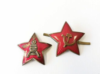 Russland 2. Weltkrieg, 2 Mützensterne aus dem Nachlass...