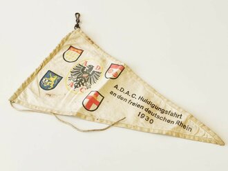 Wimpel "ADAC Huldigungsfahrt an den freien deutschen Rhein 1930"