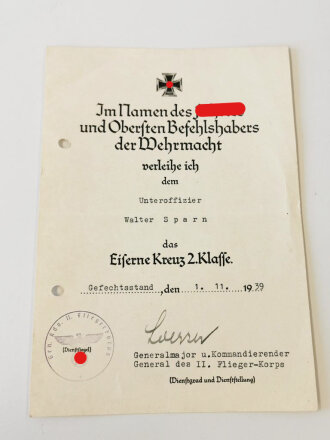 Luftwaffe, Verleihungsurkunden und Flugbuch eines Angehörigen Kampfgeschwader 76, das Flugbuch mit 551 Flügen, davon 88 Feindflüge unter anderem mit DO17 über England.