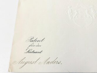 Bayern, Patent für einen Leutnant in der Reserve des Infanterie Leib Regiments datiert 1905