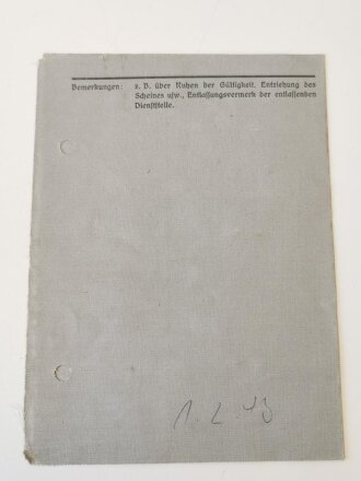 Fallschirmschützenschein, ausgestellt 1943