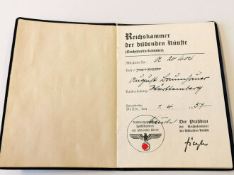 Mitgliedsausweis "Reichskammer der bildenden...