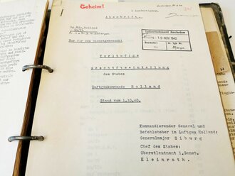 Luftwaffe Bauwesen, 1 Ordner voll Unterlagen und Schriftverkehr. meist Frankreich und Holland