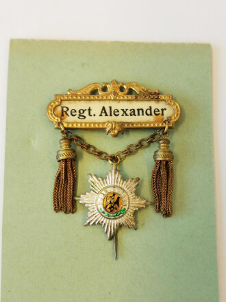 Dekoratives Abzeichen "Kaiser Alexander Garde-Grenadier-Regiment Nr. 1"