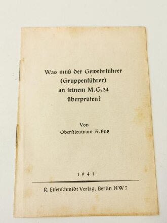 MG34, Zwei Vorschriften in gutem Zustand, jeweils 8 seitig