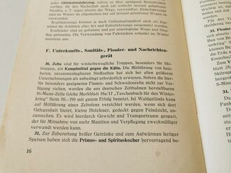 Merkblatt Nr. 25b/31. "Hinweise für den winterbeweglichen Einsatz in der Infanterie" vom 8.8.43 mit 24 Seiten