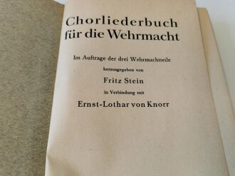 Chorliederbuch für die Wehrmacht, sehr guter Zustand, 254 Seiten