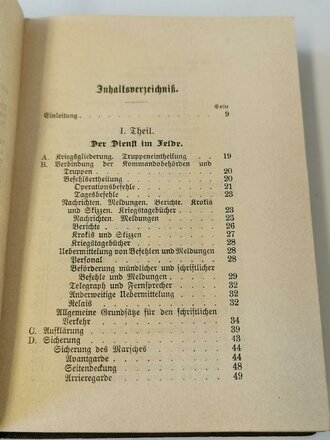"Felddienst Ordnung" Berlin 1900 mit 230 Seiten plus Anlagen