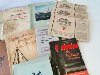 Konvolut Literatur uind Sammelbilderalben, alles mehr oder weniger defekt oder unvollständig