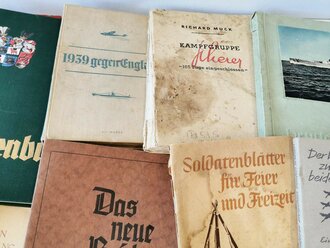 Konvolut Literatur uind Sammelbilderalben, alles mehr oder weniger defekt oder unvollständig