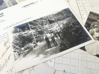 1.Weltkrieg, Krankenakte eines 1915 verwundeten Leutnant, diverse Papiere und Fotos