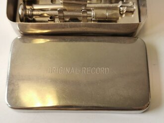 "Original Record" Spritze in Metallbehälter  NUR ZU DEKORATIONSSZECKEN