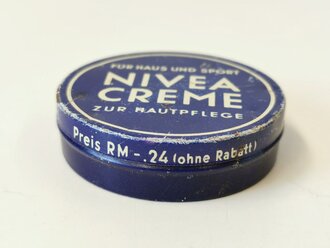 Leere Dose Nivea Creme, Preis in Reichsmark, Durchmesser 50mm