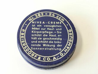 Leere Dose Nivea Creme, Preis in Reichsmark, Durchmesser 50mm