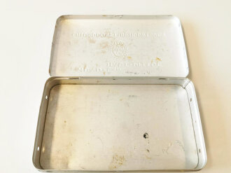 Leere Metalldose "Mund- und Hautpflege Chlorodont Fabrik Dresden" 3,5 x 19,5 x 11,5cm