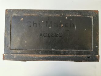 Transportkasten "Chi.Masch. A 02717" Originallack und Beschriftung. ( Chiffrier Maschine )