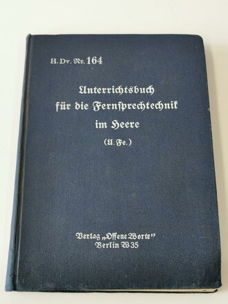 H.Dv. 164 "Unterrichtsbuch für die...