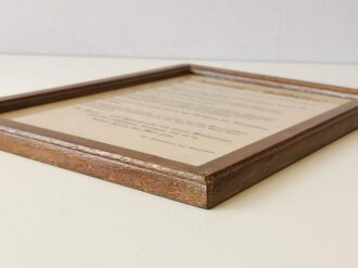 Hinweistafel für eine Festung, neuzeitliche Kopie, Maße des Rahmens 24 x 34cm