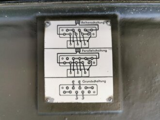 Fernsprechbauzeug und Nachrichtensondergerät der Landesbefestigung, Großer Batteriekasten datiert 1941, überlackiertes Stück