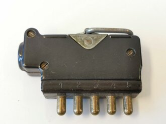 Anschlußstecker für Handapparat zum Feldfernsprecher 33 der Wehrmacht datiert 1944