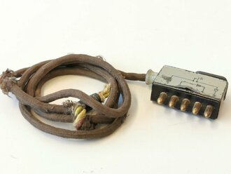 Anschlußstecker mit Kabel für Handapparat zum Feldfernsprecher 33 der Wehrmacht datiert 1942