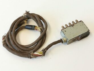 Anschlußstecker mit Kabel für Handapparat zum Feldfernsprecher 33 der Wehrmacht datiert 1942