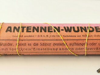 "Antennen Wunder" Universalantenne, sicher auch für Volksempfänger zu verwenden, Länge des Pappkorpus 35cm