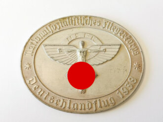 NSFK, silberne Teilnehmerplakette "Deutschlandflug 1938" Verleihungsnummer 1024