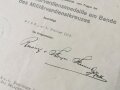 K.u.K. Kriegsministerium, 3 grossformatige Urkunden für den Kommandanten des Belagerungssappeurparks Nr.2 Kamillo Siegl