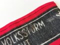 Armbinde "Deutscher Volkssturm" Ungetragenes Stück, leicht defekt