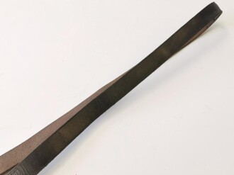 Querriemen für die Uniform, schwarzes Leder, Gesamtlänge mit Koppelschlaufen116cm