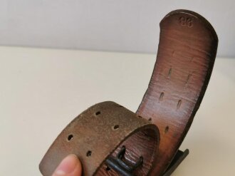 1.Weltkrieg Bayern, feldgraues Eisenkoppel an passendem Riemen, dieser ist ein Kammerstück von 1915 oder 16