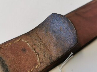 1.Weltkrieg Bayern, feldgraues Eisenkoppel an passendem Riemen, dieser ist ein Kammerstück von 1915 oder 16