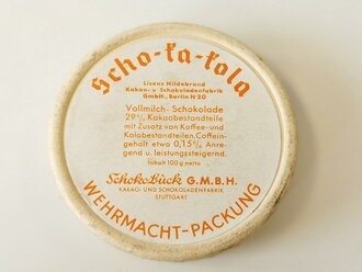 Scho-ka-kola Dose 1940,  Wehrmacht Packung aus Pappe