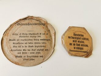 1.Weltkrieg, Gasmaske in Bereitschaftsbüchse....