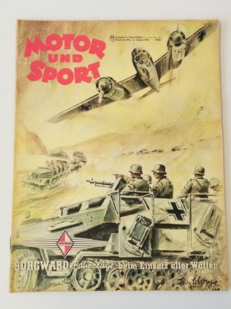"Motor und Sport" vom 11.Januar 1942. Komplett, gut