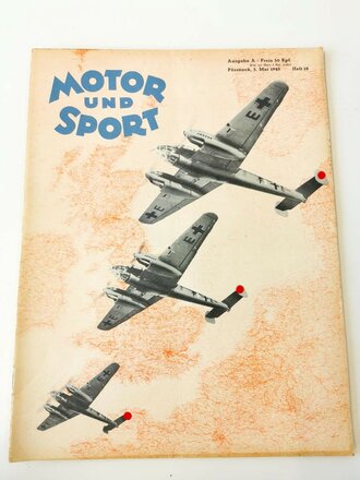 "Motor und Sport" vom 5.Mai 1940. Komplett, gut