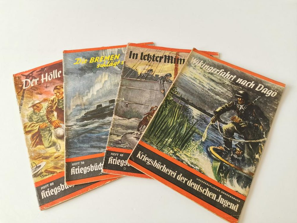 4 Hefte &quot;Kriegsbücherei der deutschen Jugend&quot; gebraucht, 25,00