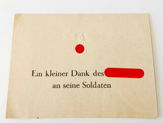 Karte zum Führergeschenk ( oft in Soldbüchern...