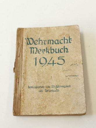 Wehrmacht Merkbuch 1945, gebraucht, komplett
