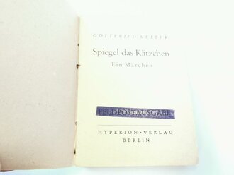 Feldpostausgabe "Spiegel das Kaetzchen" kleinformtiges Buch