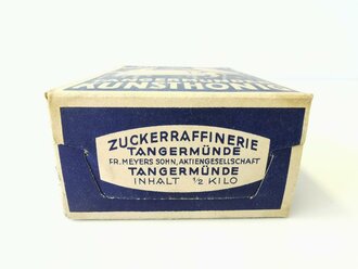 Leere Pappverpackung "Naschkätzchen Tangermünder Kunsthonig"